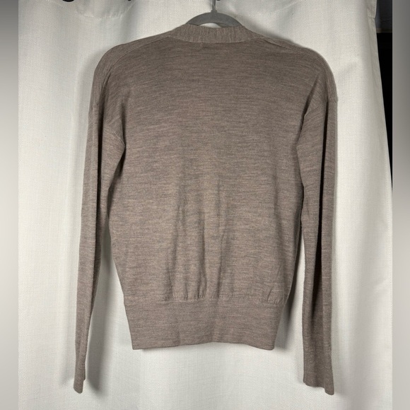 Babaton by Aritzia Merino Wool Tan Surplice Plunge Jotham Sweater XXS - Picture 5 of 9